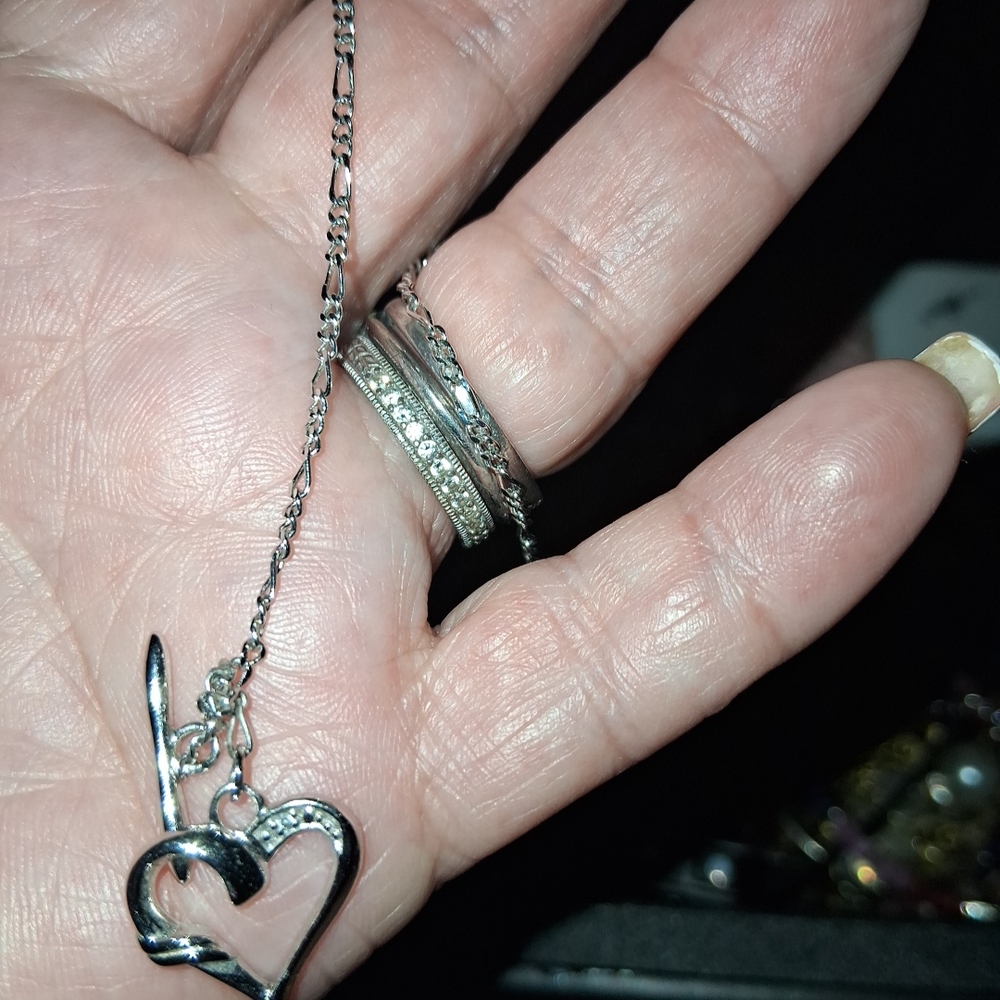 Silver Heart Pendant Necklace